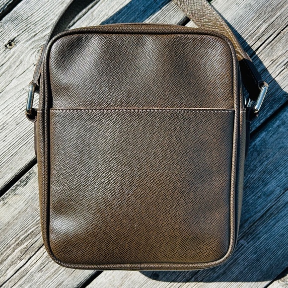 Louis Vuitton Dimitri Leather Shoulder Bag M32468 Brown Authentic Made in France - Picture 3 of 16